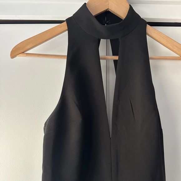 Express Black Mini Halter Lace Back Dress - Picture 4 of 8